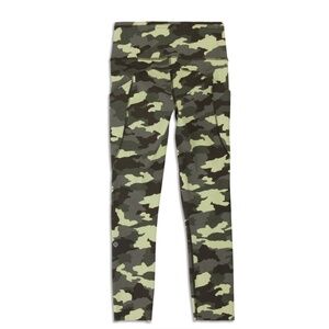Lululemon Nulux Fast Free Tight 25" Heritage Camo Crispin Green High Rise Sz 10